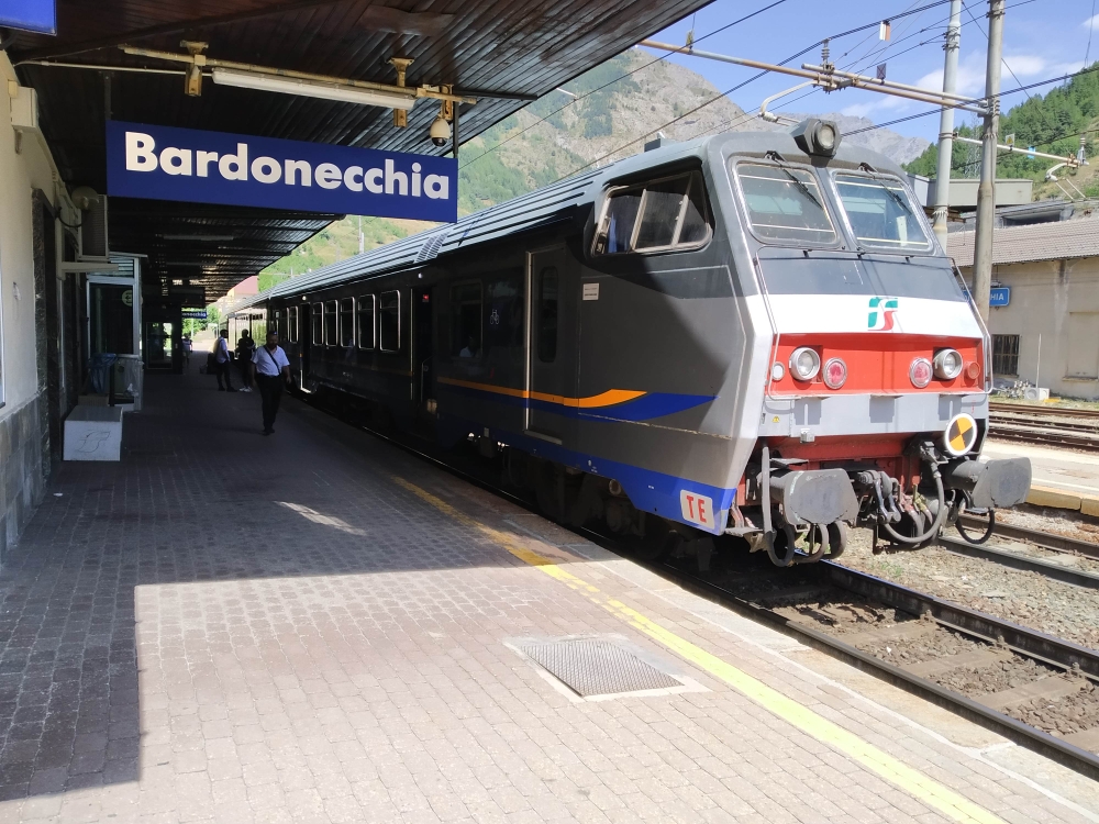 Liaison Régionale vers Torino en gare de Bardonecchia (Photo : Didier Chomaz)