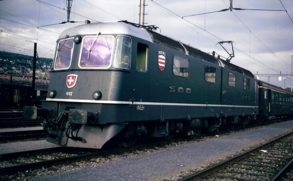 Re 6-6 11602 à Genève en juin 1973 Photo William LACHENAL