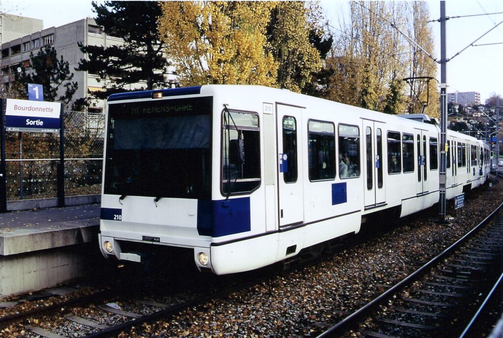 Rame du M1 de Lausanne à Bourdonnette le 17 novembre 2009