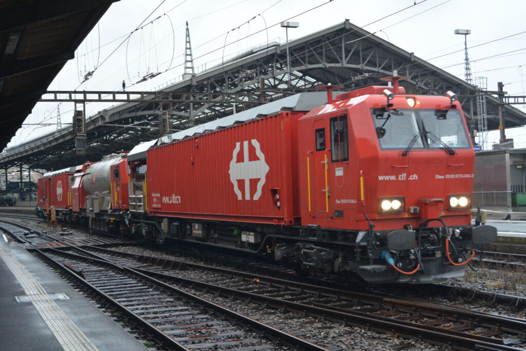 Train de secours TES à Lausanne le 17 décembre 2014